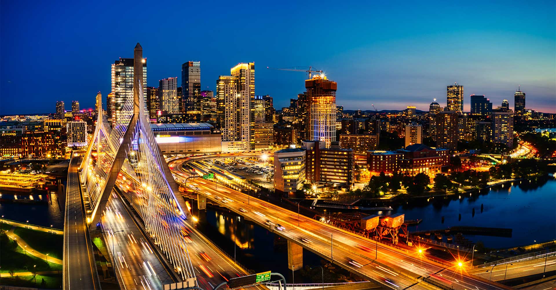 Boston Landscape at Night