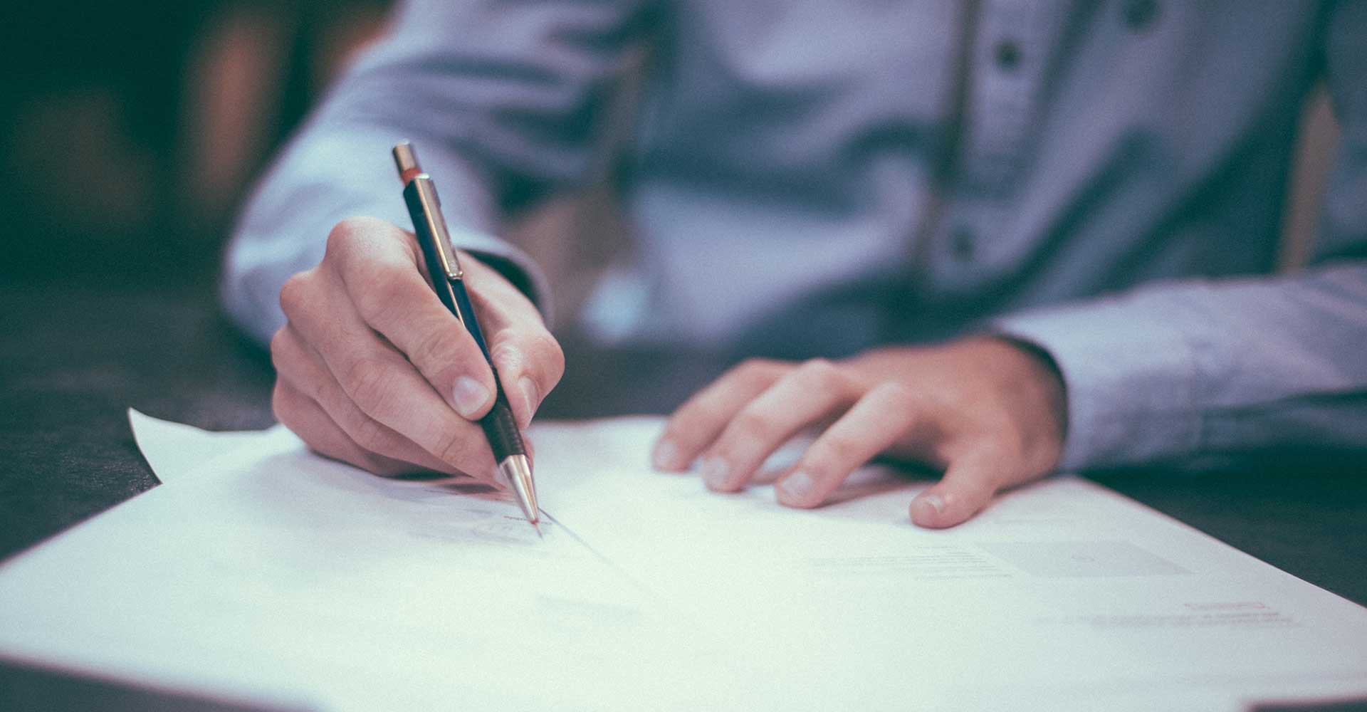 Filling out paperwork